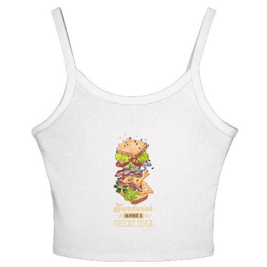 Sandwich Always A Great Idea Women's Spaghetti Strap Tank Top