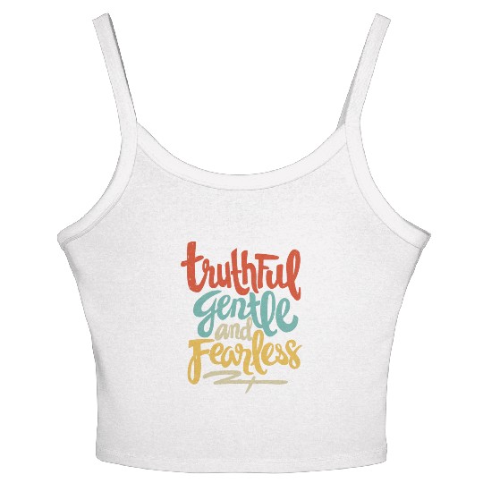 Truthful, Gentle, and Fearless Women's Spaghetti Strap Tank Top