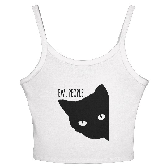Funny Cat Ew People Women's Spaghetti Strap Tank Top