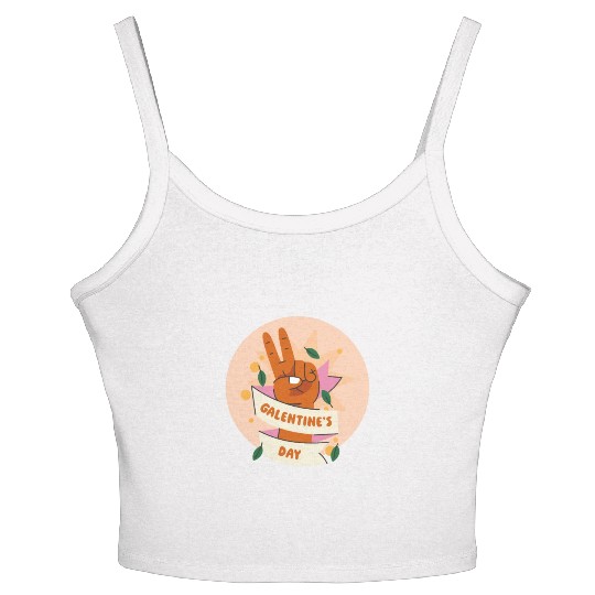 Be My Galentine. Galentine's Day Women's Spaghetti Strap Tank Top