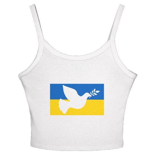 Ukraine Peace Bird Women's Spaghetti Strap Tank Top