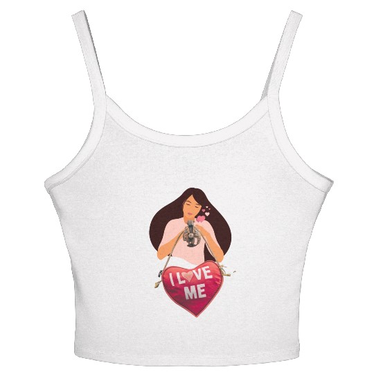 i love me , i heart me Women's Spaghetti Strap Tank Top , i love myself