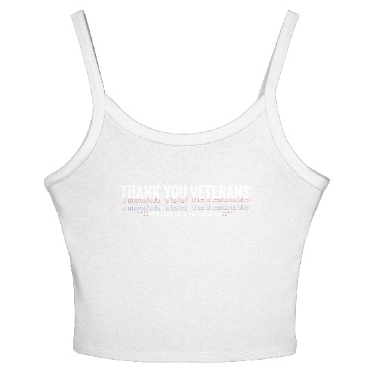 Thank You Veterans! Thank You For Your Service Women's Spaghetti Strap Tank Top