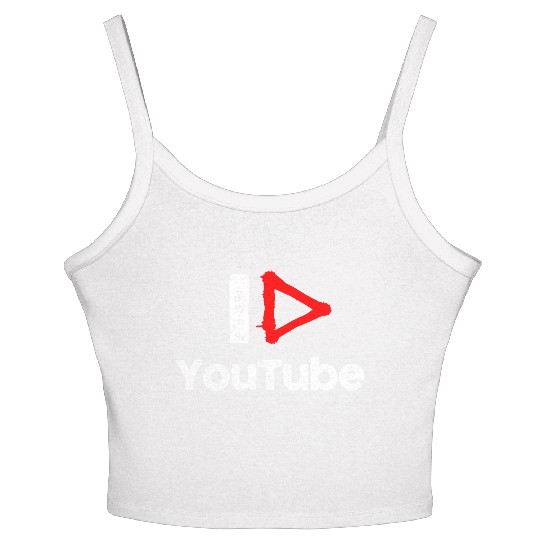 I love YouTube Women's Spaghetti Strap Tank Top