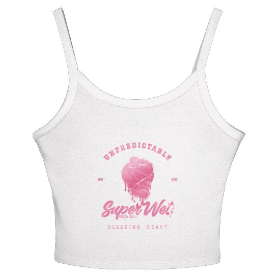 Unpredictable bleeding heart (pale style) Women's Spaghetti Strap Tank Top