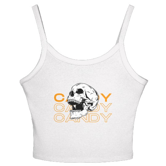 Candy Candy Candy Skull Women's Spaghetti Strap Tank Top