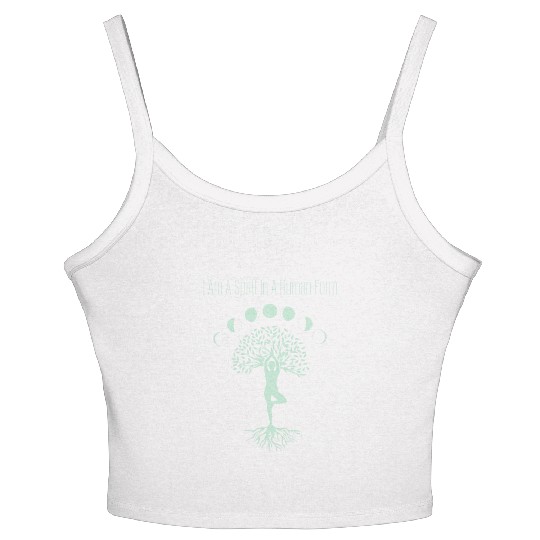 Spirit in Human Form, Moon Phases and Tree of Life Women's Spaghetti Strap Tank Top