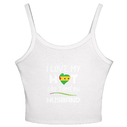 São Toméan Husband Proud Wife Women's Spaghetti Strap Tank Top