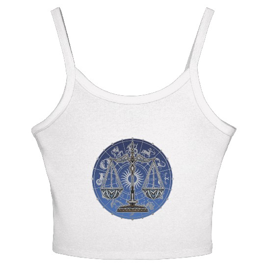 Libra Zodiac star sign horoscope Astrology Women's Spaghetti Strap Tank Top