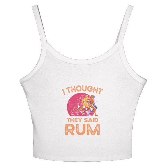 I Thought They Said Rum Athletic Athlete Women's Spaghetti Strap Tank Top