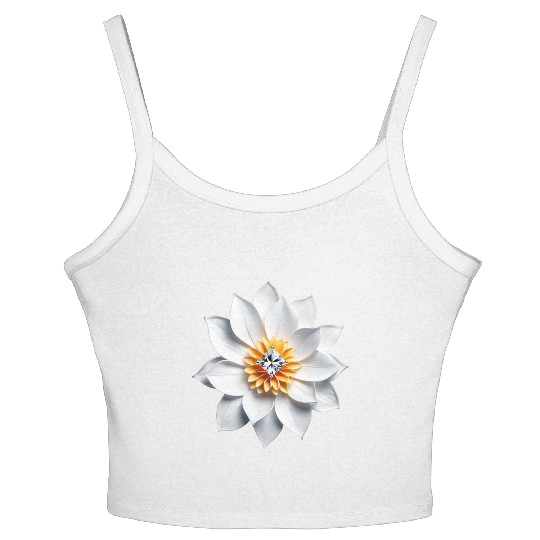 Diamond Blossom Women's Spaghetti Strap Tank Top