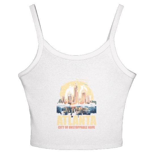 Atlanta City Georgia USA America United States Women's Spaghetti Strap Tank Top