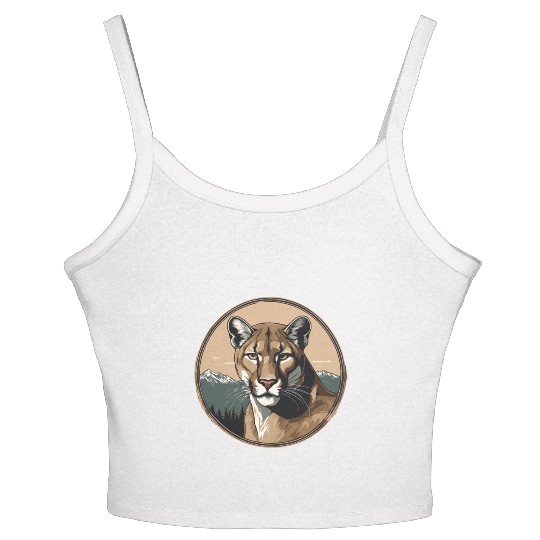 Mountain Lion Cougar Women's Spaghetti Strap Tank Top