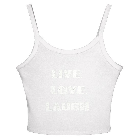 live love laugh Women's Spaghetti Strap Tank Top