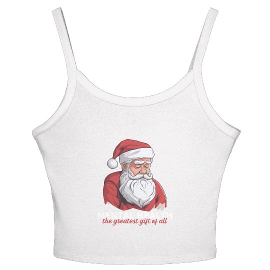 Mental Health Christmas Anti Christmas Holiday Women's Spaghetti Strap Tank Top
