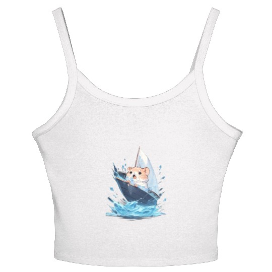 Ice Sailing Hamster Ice Sailor Ice Boating Women's Spaghetti Strap Tank Top