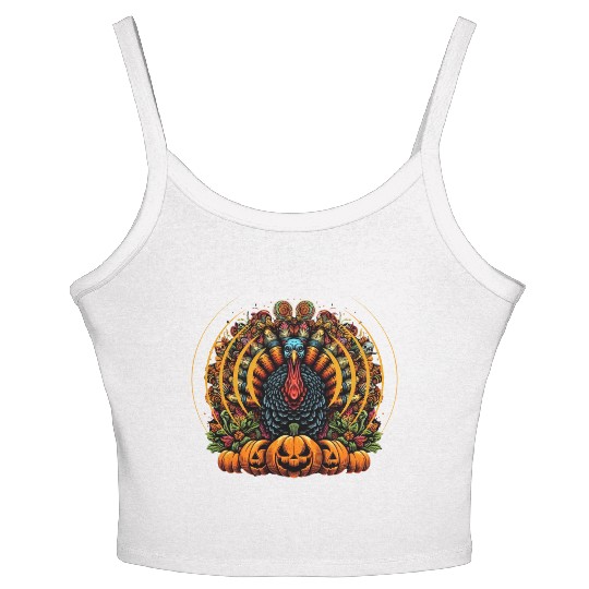 Hello THANKSGIVING Women's Spaghetti Strap Tank Top