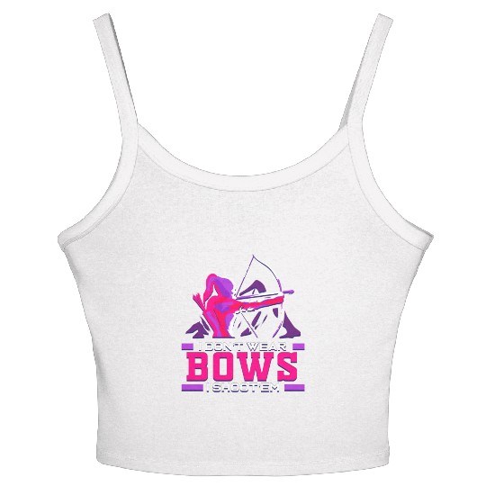 Womens Archery Girl for Woman Archer Bow and Women's Spaghetti Strap Tank Top