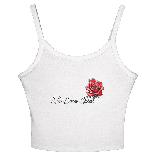 No One Cares Merch Women's Spaghetti Strap Tank Top