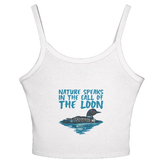 Nature Speaks In The Call Of The Loon 2 Women's Spaghetti Strap Tank Top