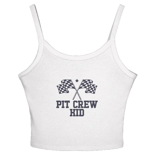 Pit Crew Kid Racing Enthusiast Racer Birthday Gift Women's Spaghetti Strap Tank Top