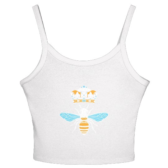 Queen Bee Crown Women Hive Beekeeping Bee Women Women's Spaghetti Strap Tank Top