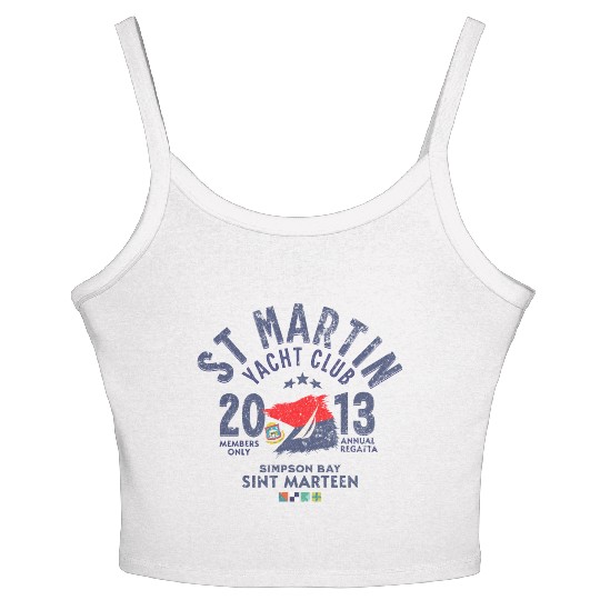 St Martin Yacht club blc Copy Women's Spaghetti Strap Tank Top
