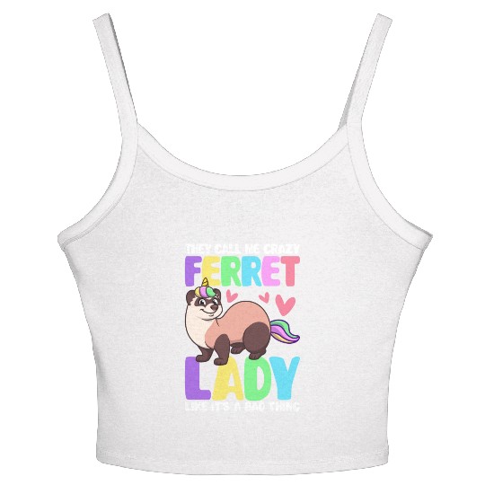 Female Ferret Lover Women's Spaghetti Strap Tank Top