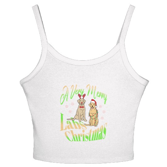 A Very Merry Labs Christmas Gifts For Labrador Women's Spaghetti Strap Tank Top
