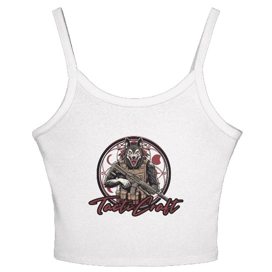 Skinwalker Wolfman Native American Magic Women's Spaghetti Strap Tank Top