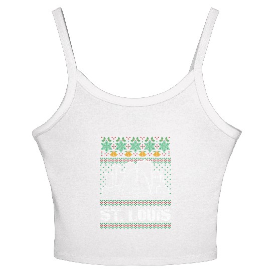 St. Louis Missouri Ugly Christmas Women's Spaghetti Strap Tank Top
