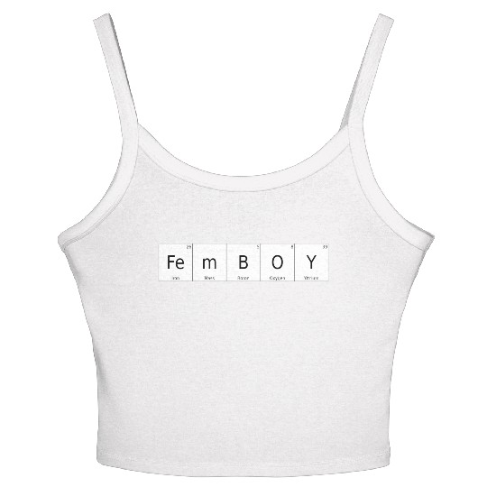 Periodic Table Chemical Element Femboy Bigender Si Women's Spaghetti Strap Tank Top