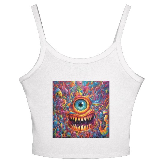 Going On a Little Trip - Cyclops and Teeth Psyched Women's Spaghetti Strap Tank Top