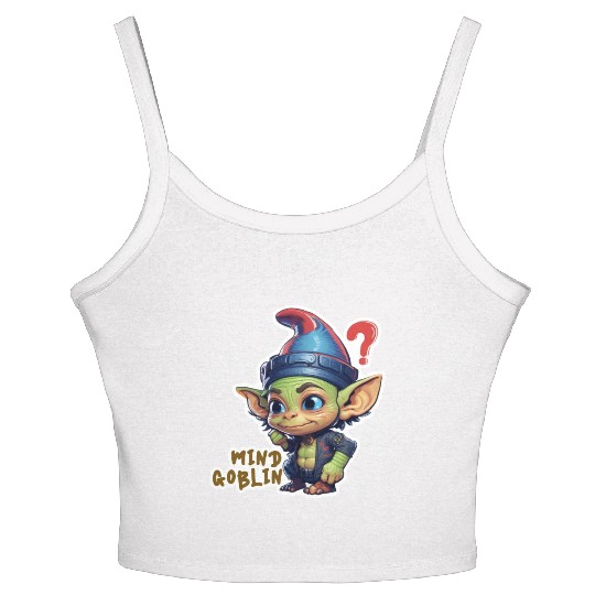 Funny Green Goblin Monster - Mind Goblin Deez Nuts Women's Spaghetti Strap Tank Top