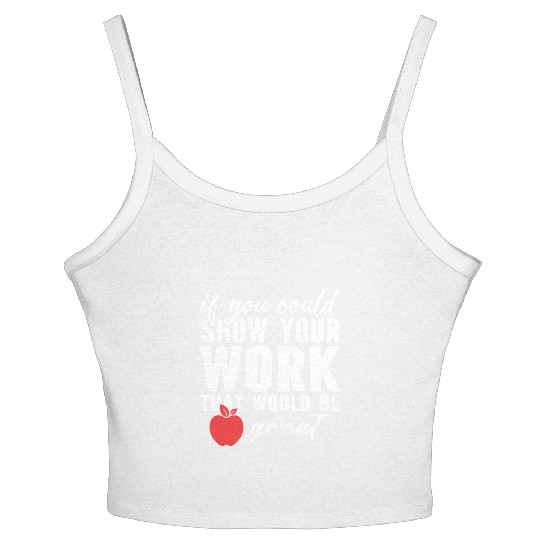 if you could show your work that would be great Women's Spaghetti Strap Tank Top