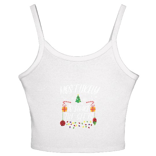 Most likely to Christmas Family Matching Women's Spaghetti Strap Tank Top