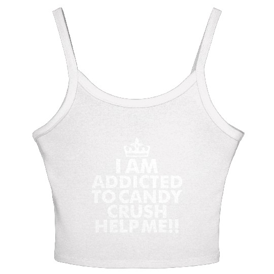 I m addicted to candy crush help me Women's Spaghetti Strap Tank Top