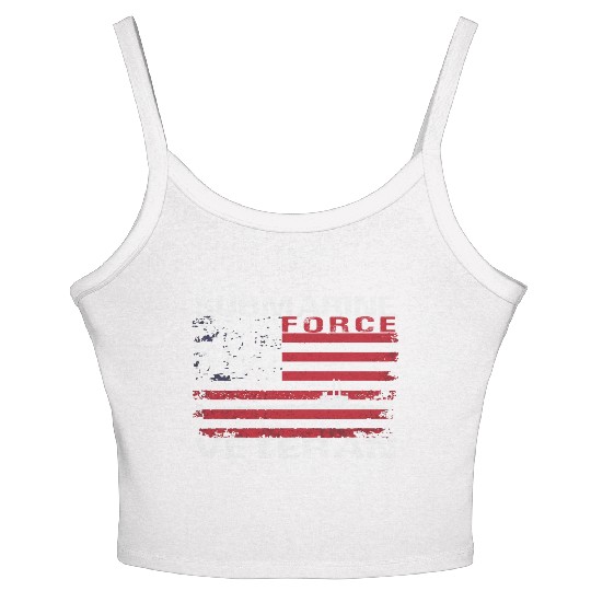Submarine Force Veteran Usa Flag White Stars Women's Spaghetti Strap Tank Top