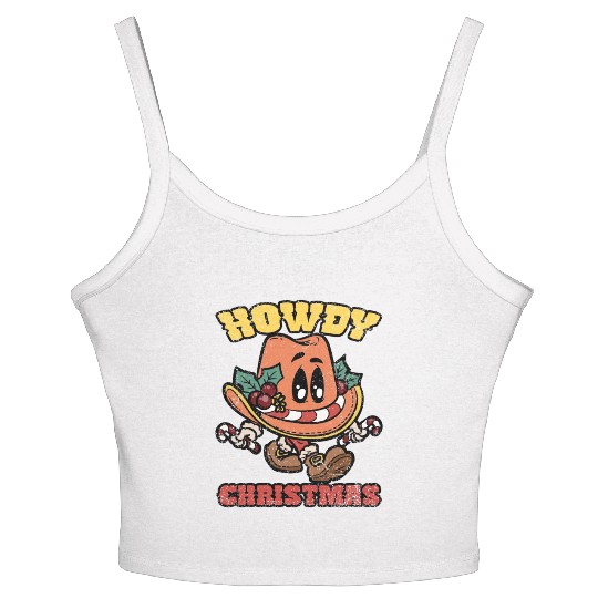 HOWDY CHRISTMAS Women's Spaghetti Strap Tank Top