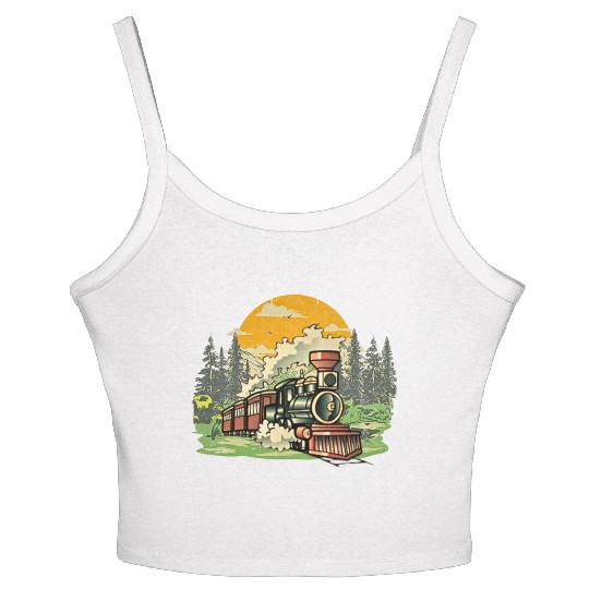 Christmas North Pole Polar Express All Abroad Xmas Women's Spaghetti Strap Tank Top