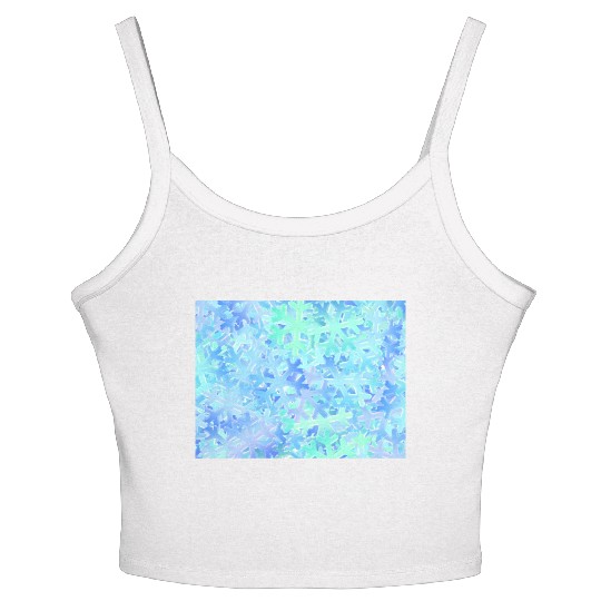 Crystal Snowflake Pattern Women's Spaghetti Strap Tank Top