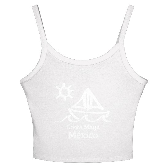 Costa Maya Mexico Sailboat Vacation Trip Beach Women's Spaghetti Strap Tank Top
