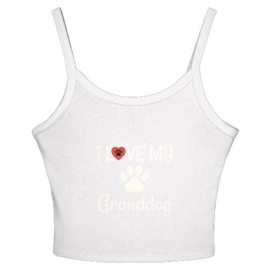 Granddog Dog Grandma Grandpa I Love My Granddog Women's Spaghetti Strap Tank Top