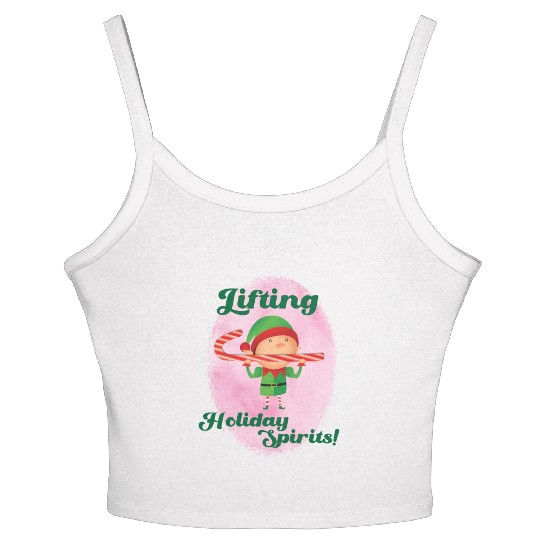 Muscle Elf -Christmas Spirit Workout Women's Spaghetti Strap Tank Top