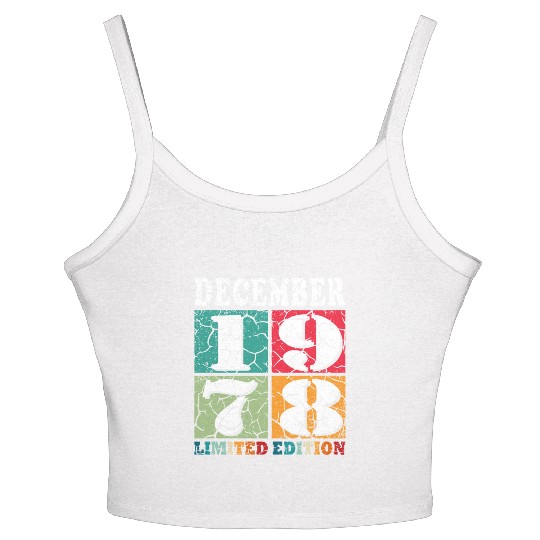 December 1978 Anniversary December 1978 December Women's Spaghetti Strap Tank Top