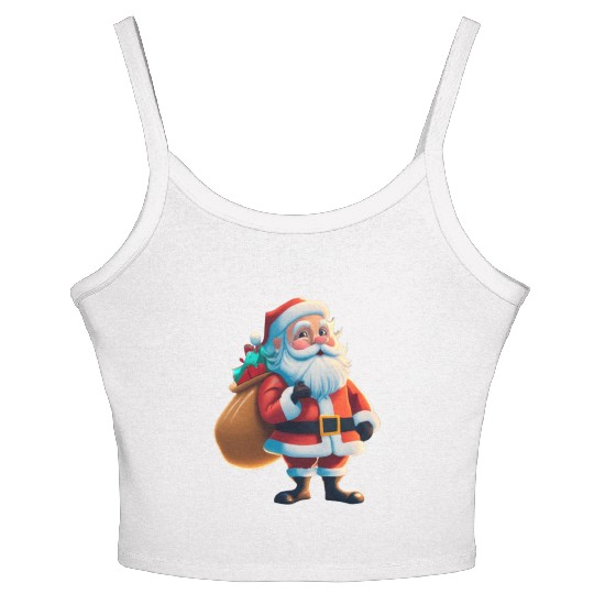 Santa Claus is coming Women's Spaghetti Strap Tank Top
