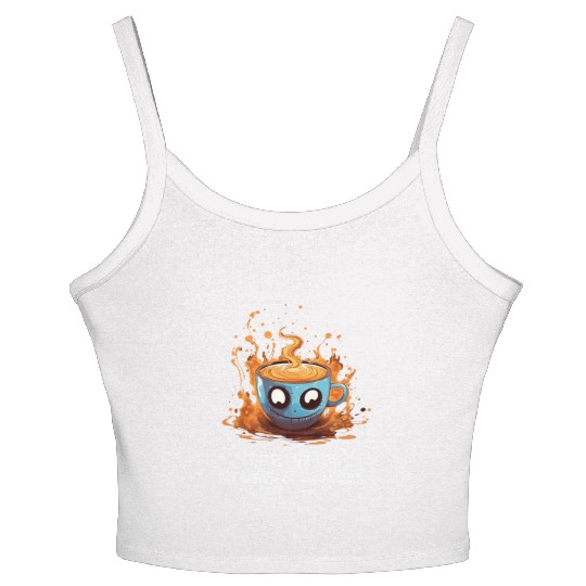 Coffee The Real Breakfast Of Champions white Women's Spaghetti Strap Tank Top