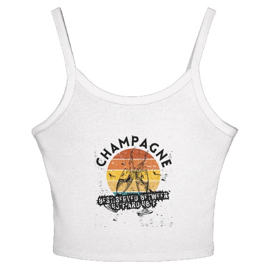 Champagne Best Served Between 45°F And 48°F Women's Spaghetti Strap Tank Top