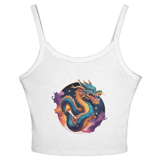 traditional Chinese dragon Women's Spaghetti Strap Tank Top