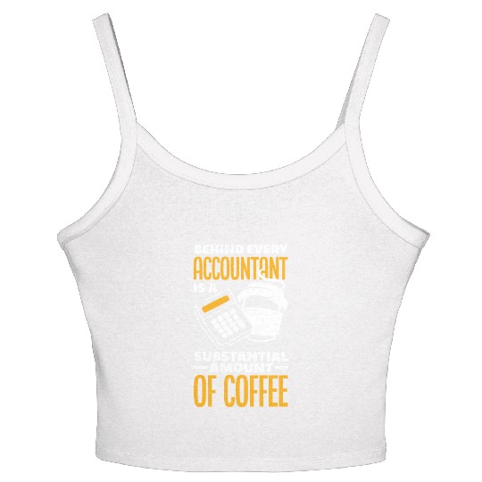 Accounting And Coffee Funny Accountant Gift Women's Spaghetti Strap Tank Top